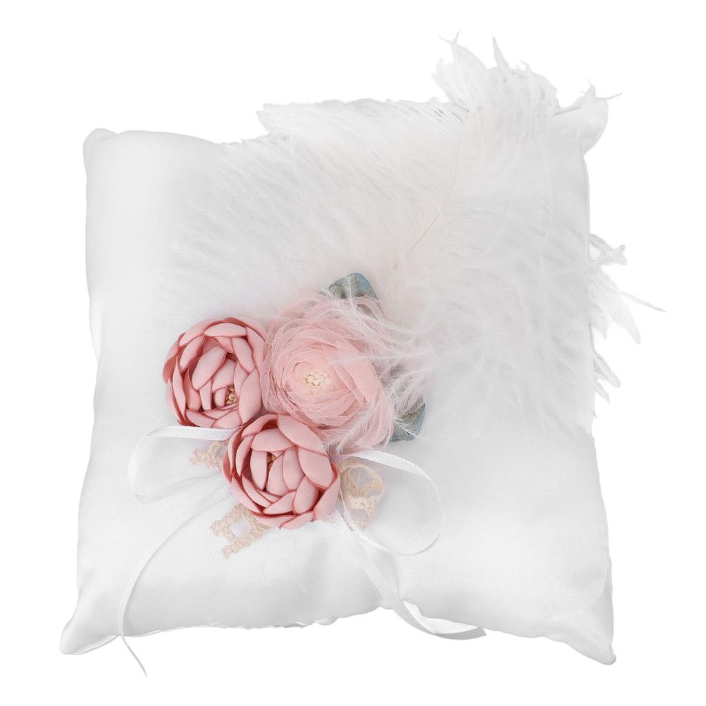 Mini Bryllupspute Blomst Dekorativ Bryllup Forlovelse Utstilling Bærerpute for Seremoni