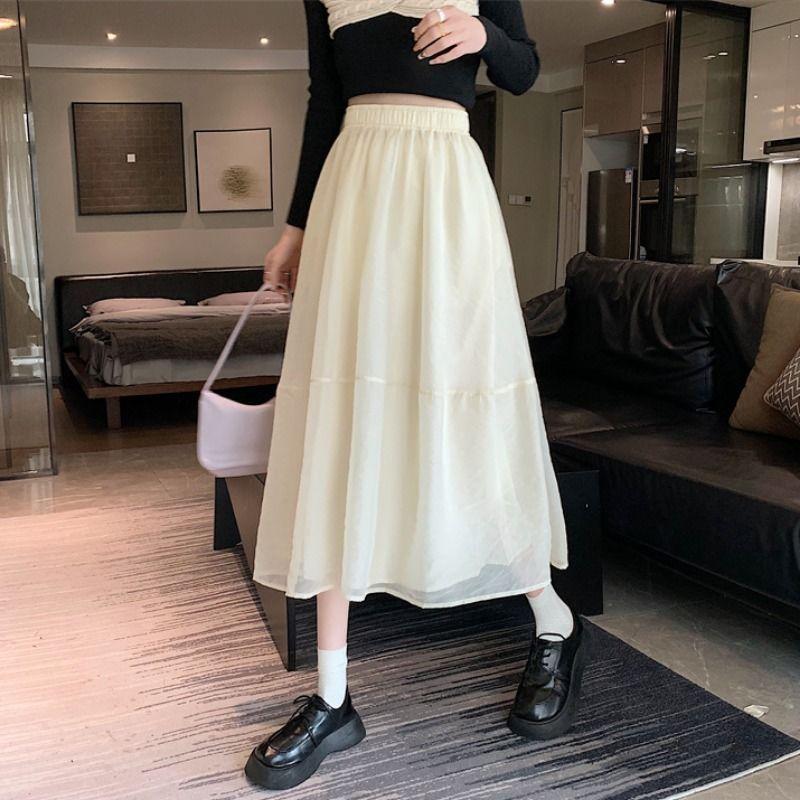 

Летняя трендовая юбка-зонт А-силуэта большого размера с высокой посадкой, облегающая, универсальная, элегантная для женщин 2XL