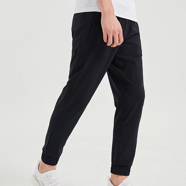 Li Ning Reflective Quick-Dry Cuffed Casual Pants Men bottoms Black AYKQ147-1