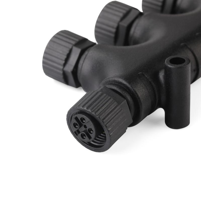 For NMEA 2000 4 Port T Connector, For NMEA 2000 N2K 4 Ports Tee Connector M12 5 Pin IP67 Waterproof for Lowrance Networks