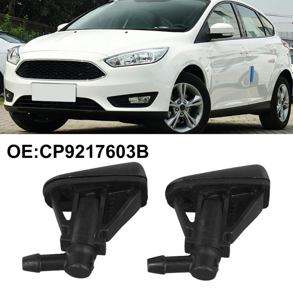 2 Pcs Auto Windshield Washer Nozzle Nozzle Plastic Washer 2012-2017 Black CP9Z-17603-B Fitment For Focus Front Windshield