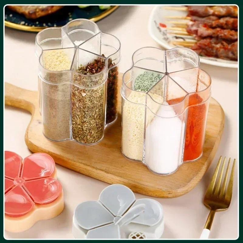 1 Pcs Seasoning Jar Plastic ContainerSeasoning Bottle Spice Organizer Outdoor Camping Seasonins Containers Kitchen Gadget Sets
