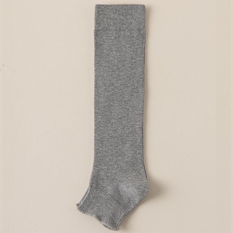 Chaussettes Pile Chaussettes pour Femmes, Pédale Demi-Pied Printemps et Automne, Chaussettes en Coton Couleur Unie pour Automne et Hiver, Chaussettes Mi-Mollet, Bas Longs