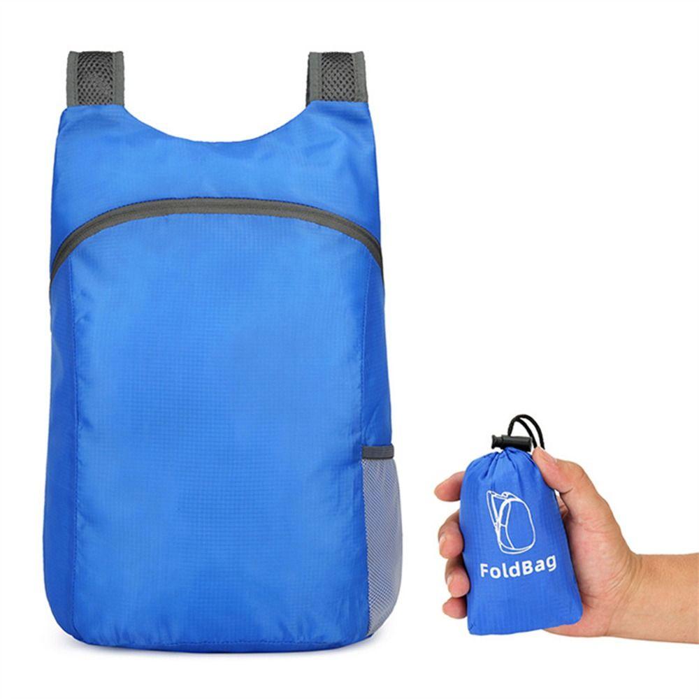 Zipper Lightweight Nylon Bag with Drawstring Storage Bags Foldable Backpack Portable   Travel