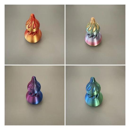 3D-gedruckte Spiral-Kürbis-Figur Unmögliche Durchgangsskulptur Vortex-Faden-Illusion Stressabbau Kinder Erwachsene Mini-Spiral-Kürbis Fidget-Spielzeug
