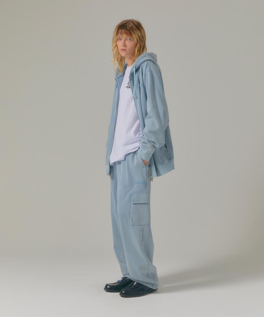 Lmc Washed Og Applique Zip Up Hoodie Charcoal