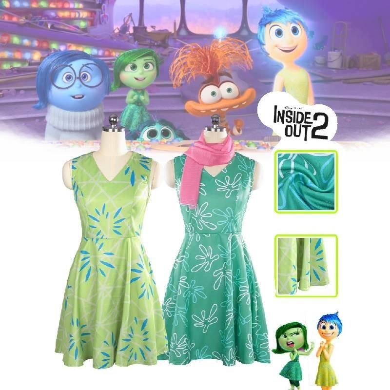 Joy Happy Emotion Cosplay Costume Dress Halloween Stage Performance Outfit