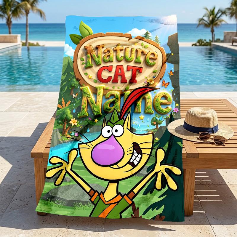 Custom Name Nature Explorer Quick-drying, highly absorbent beach towel,suitable for the beach, pool, gym, and travel.Sports sweat Towel