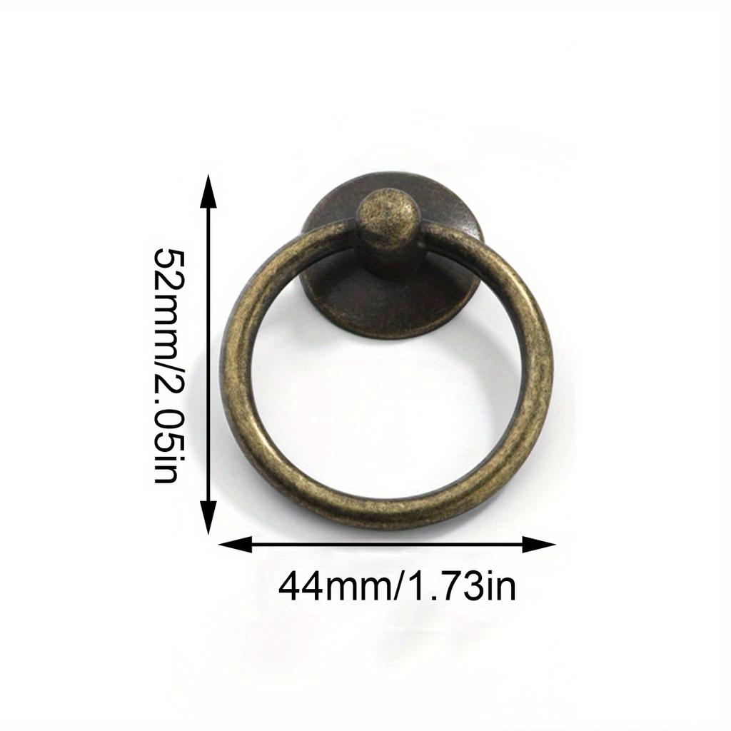2pcs Circular Single Hole Drawer Handles, Cabinets, Wardrobe Handles,Vintage Alloy Handles