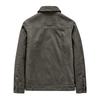 Men's Solid Color Fleece Workwear Casual Loose Button Lapel Pocket Long Sleeve Jacket Shirt