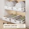 Beifu Pull-Out Kitchen Cabinet Dish Drying Rack (2-Pack)
