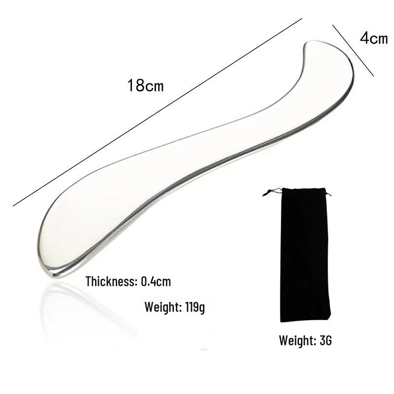 Stal nierdzewna, deska do masażu w kształcie serca do skrobania twarzy