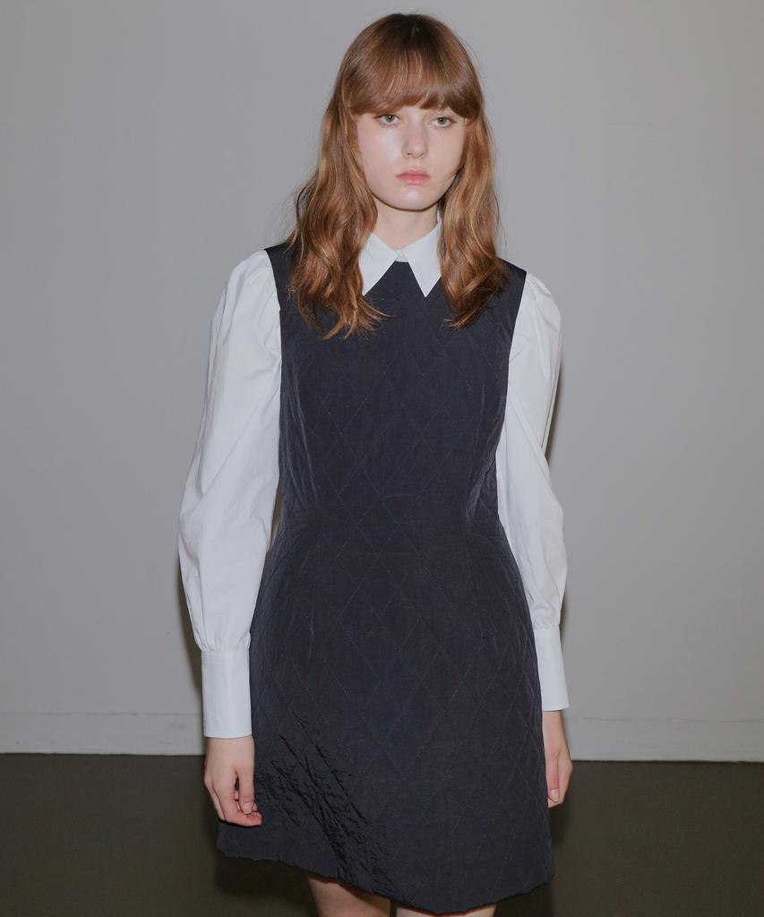 Paul And Alice Quilted Mini Dress / Black