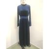 Fall Winter Women's Velvet Long Sleeve Midi Dress High Waist Slimming Elegant Large Swing Dress