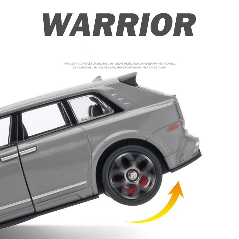 1/36 Rolls Royce Cullinan Alloy Car Model Simulation Diecast Metal Toy Vehicles Model Sound and Light Collection Children Gift