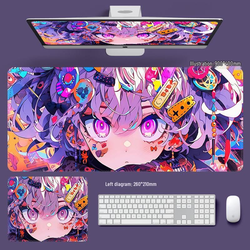 Extra Large Non-Slip Anime Girl Mouse Pad for Gaming and Esports