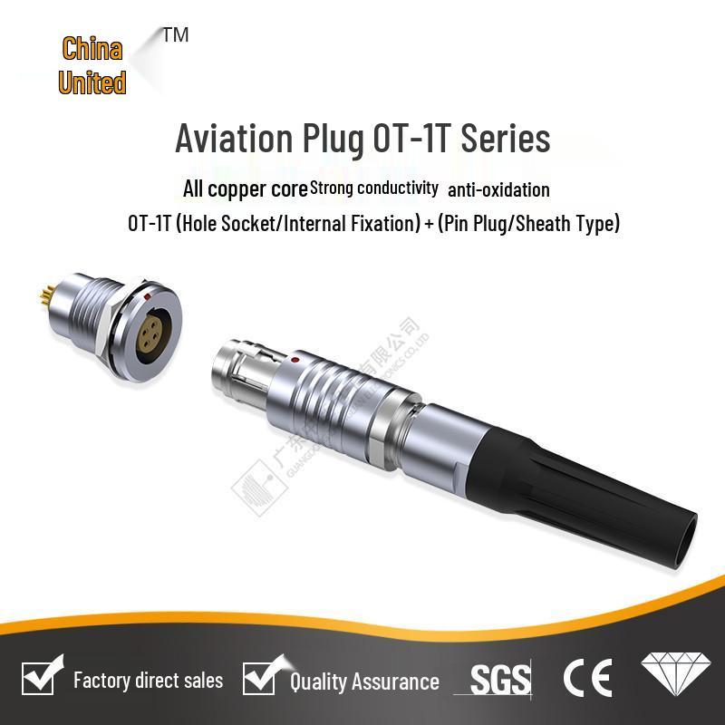 OT-1T Push-Pull Aviation Metal Plug, Male/Female, Quick Connect, Self-Locking, High Compatibility