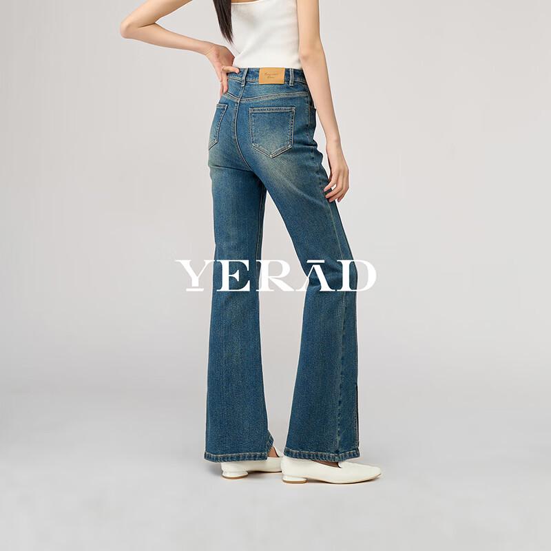 YERAD Women s Plus Size Retro Flared Jeans 31