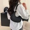 Fashi Felt Cloth Pattern Shoulder Bags For Women Small Handle Underarm Bag Clutch Luxury Solid Color Female Handbag With Purse