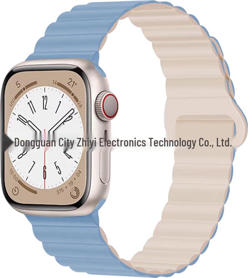 Two-Color Silicone Strap for Apple Watch 10/SE Creative S9