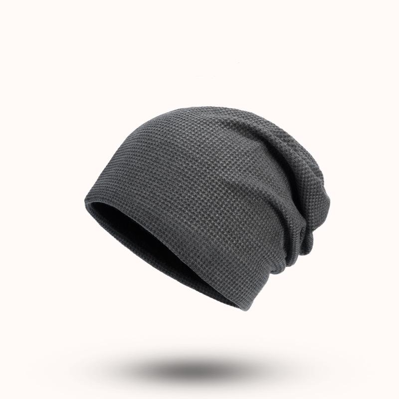 Unisex Waffle Knit Hat: Slimming Design, Large Fit, Breathable, Warm for Autumn & Winter