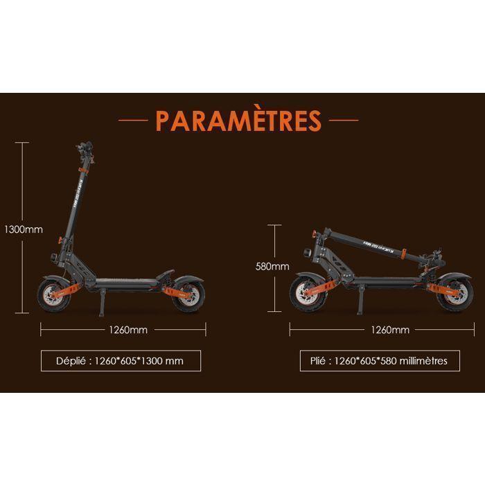 Scooter Électrique KUKIRIN G2 MAX - 1000 W - 48 V -- Batterie 20 Ah - 55 Km/h