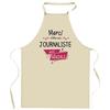 Kitchen Apron - Planetee Journalist - Breton Print - Adjustable Thick Cotton - Printed In France