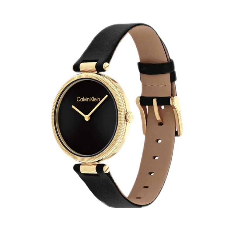 CALVIN KLEIN watch quartz movement bla dial women's watch small spring simple design 25100017
