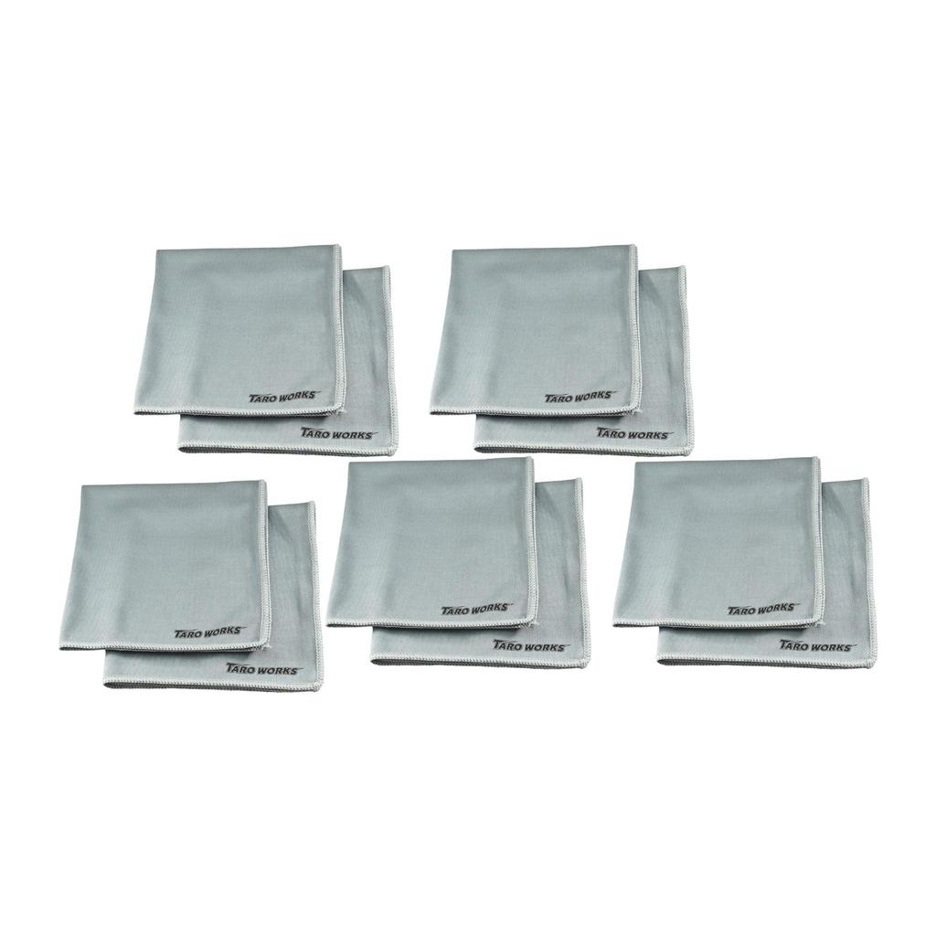 Microfiber cloth for glass only 40cm x 40cm 10 pieces Gray Car wash towel Water absorbent Quick drying Cloth cloth Mop rag Window wiper TARO WORKS