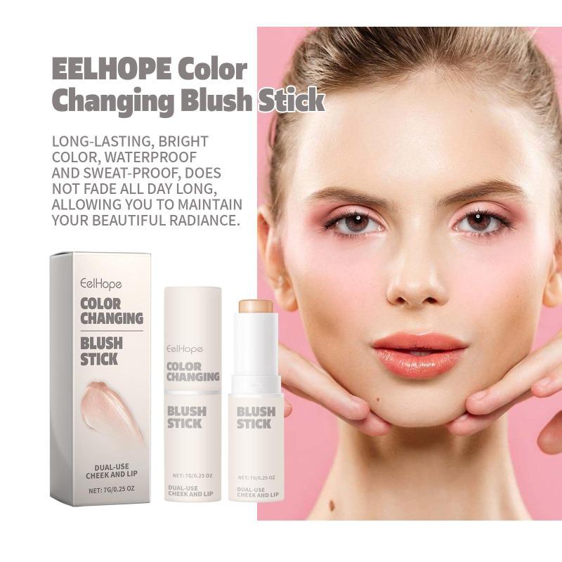 Stick Blush in Polvere Che Cambia Colore Naturale Leggero Duraturo Nude Facile Da Colorare Facile Da Applicare Stick Blush in Polvere Multiuso