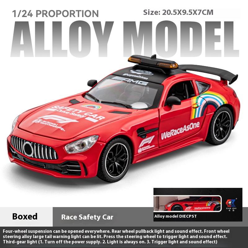 1/24 BENZ F1 Cool Sports Car Alloy Model Toys, Cool Lighting and Sound Effects, Strong Recovery, Four-wheel Shock Absorption