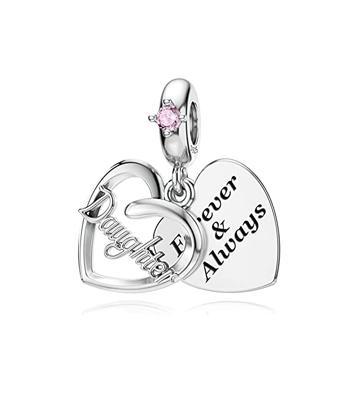 New copper Family Members Wife Daughter Mom Pendant Trinket Bead Compatible With Authentic Charm Bead Charms Bracelets Jewerly Accessories