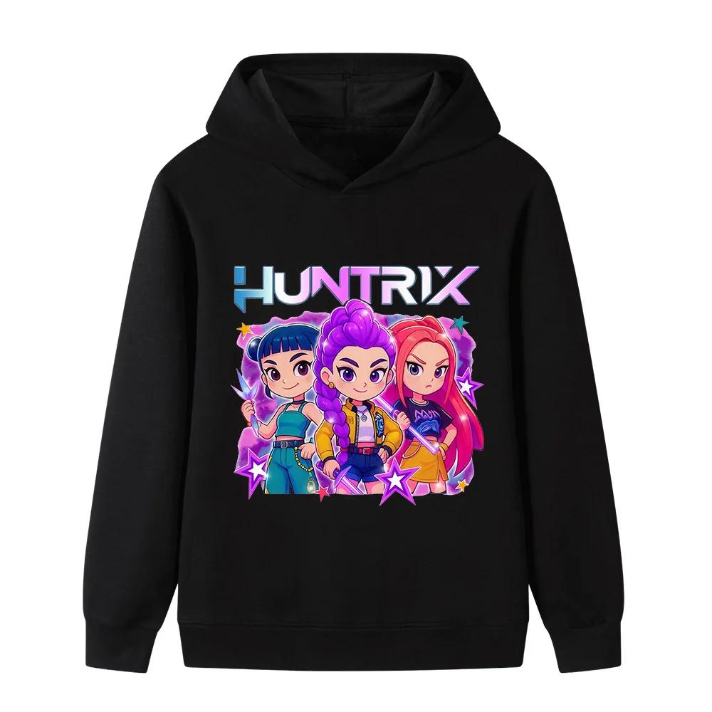 K-Pop Devil Hunter Fashion Winter Clothes for Boys Girls Casual Comfortable Soft Hooded Sweatshirts for Children