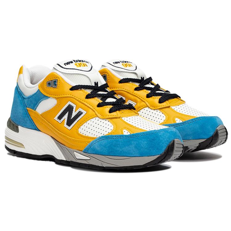 New Balance Sneakersnstuff X 991 Made In England 'Blue Yellow' Women's