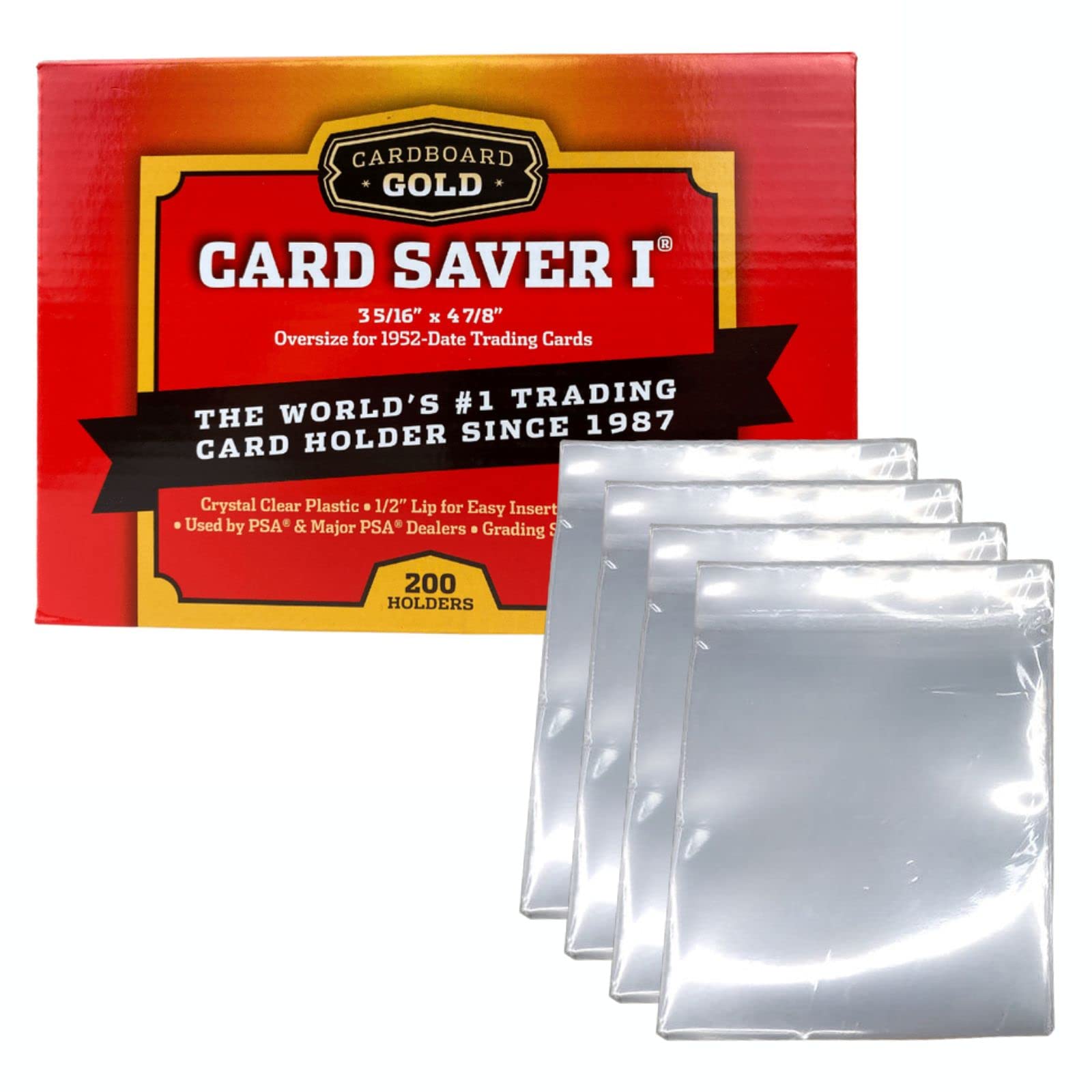 

50 Cardboard Gold Card Saver1 Card Saver1 PSA official sleeve set Genuinely imported product 4 sets [Includes sleeves] 50-piece