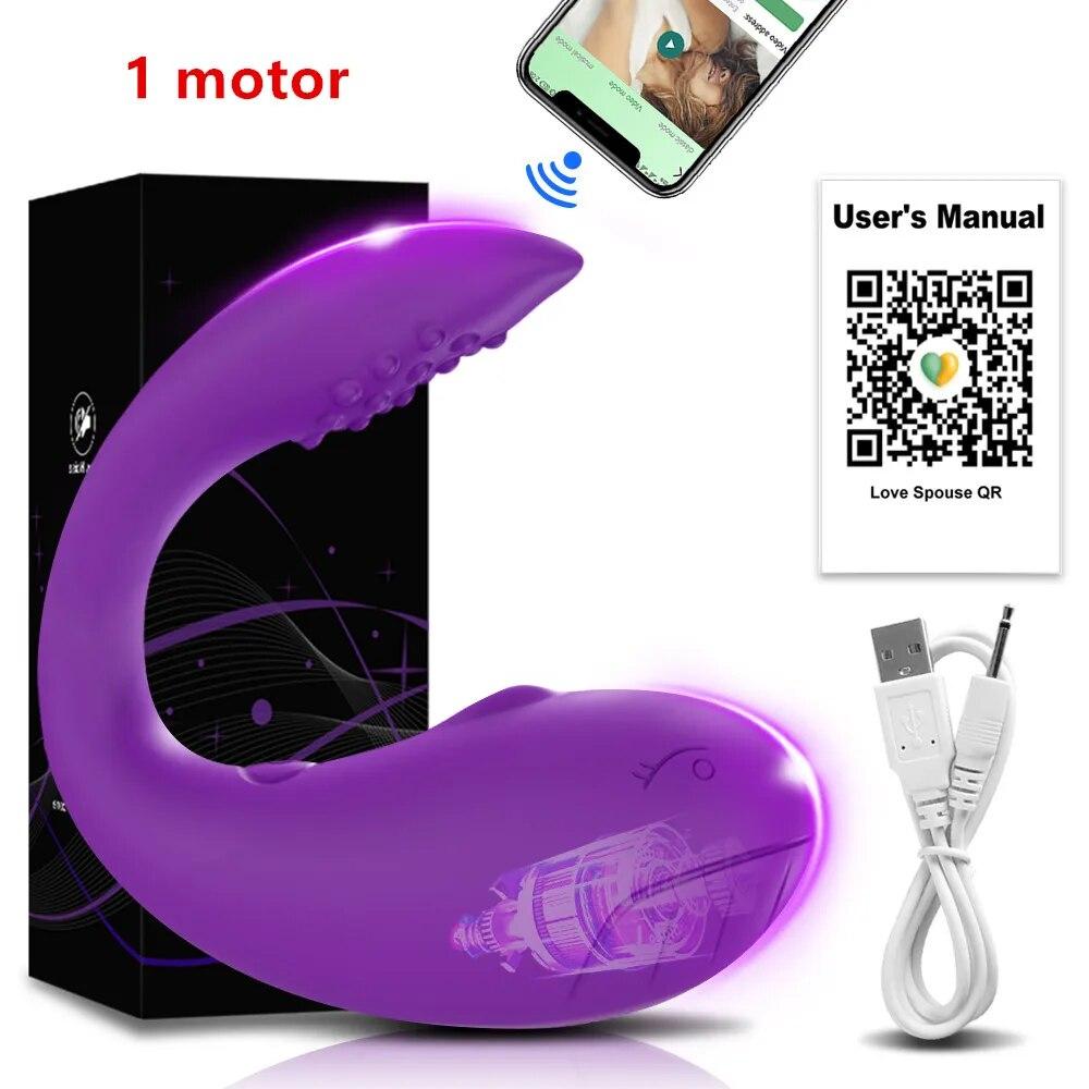 Powerful APP Bluetooth Vibrator for Women Panties with 2 Motors G Spot Dildo Massager Vibrating Love Egg Sex Toys for Adults