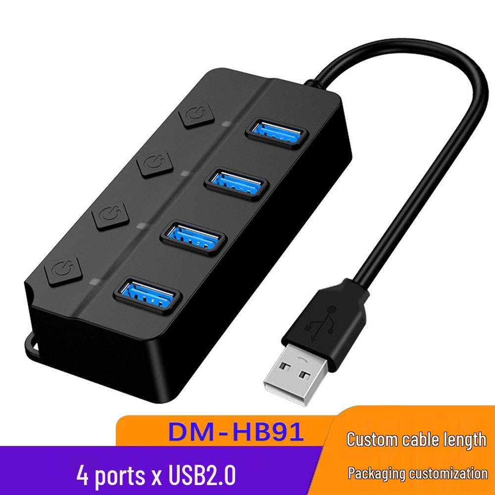 USB 3.0 Hub: 7-Port Splitter Docking Station with Independent Switches
