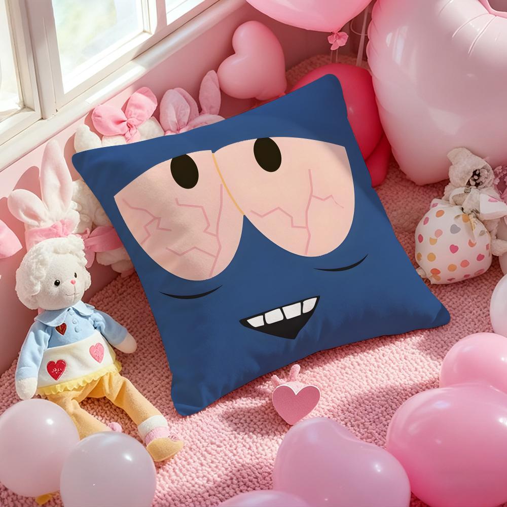 

S-South-S-P-Park Towelie Cushion Cover Pattern Printed Pillowcase for Living Room Sofa Cushion Cover & Bedroom Decor 12x12Inch