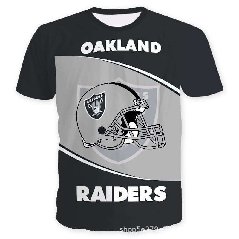 American Football Short Sleeved Men's 3D Digital Printed Sports NFL Sports Needle Eye T-shirt