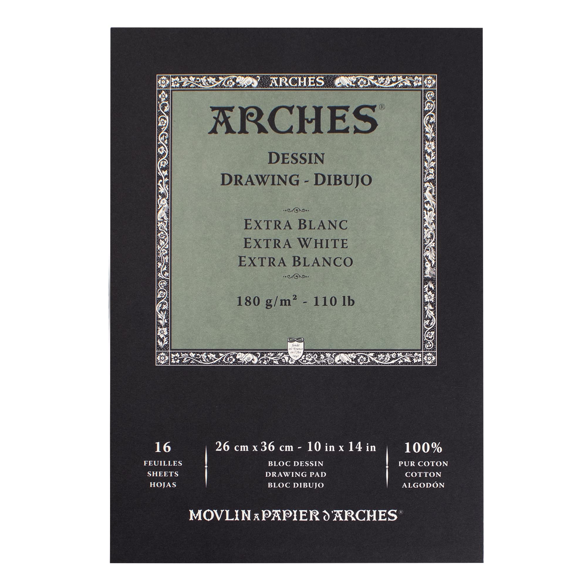 

Блок для малювання Arches Екстра білий 26X36см 16 аркушів 180г/м2 (39573101)