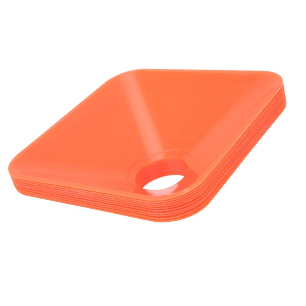 10Pcs Square Training Marker Disc Center Hole Training Cones Marker Cone Base Agility Practice