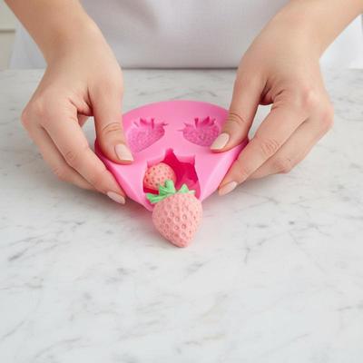 Fruit Strawberry Dessert Mousse Cake Mold Silicone Cake Decorations Reusable Baking Molds Kitchen Tools