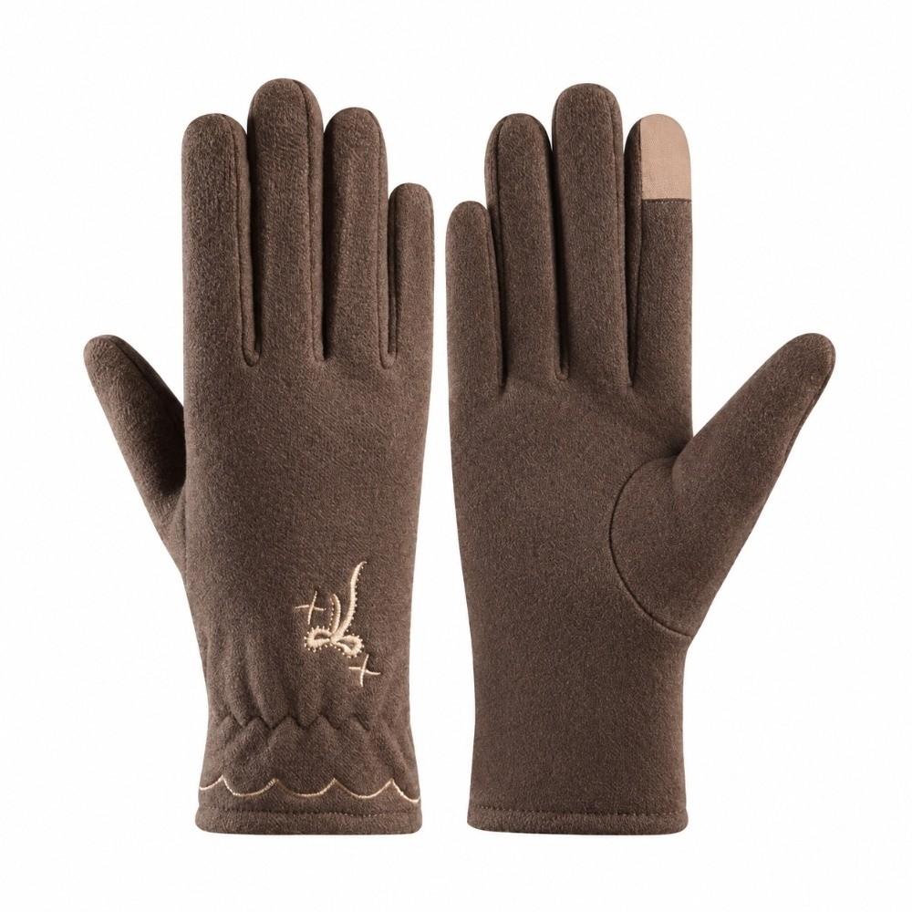 Thickened Warm Touch Screen Gloves Windproof Cold Proof Flip Finger Gloves  Autumn Winter