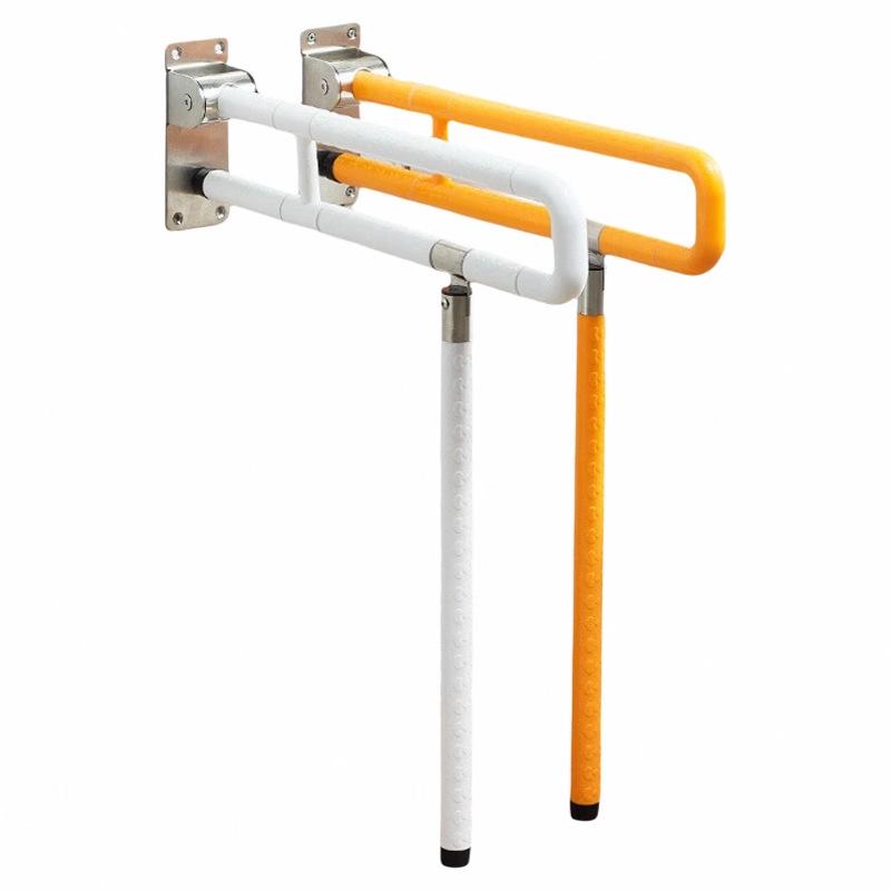 Wall-Mounted Folding Toilet Handrail for Elderly - ABS Stainless Steel