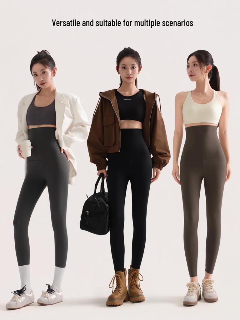 Women's Extra Thick Fleece-Lined High Waist Yoga Pants - 800g Cotton, Warm, Extra Long Winter Base Layer (2025)