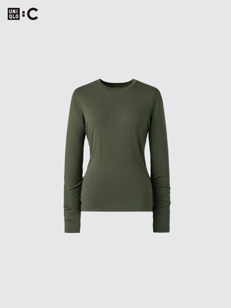 Uniqlo HeaTTech Cashmere Blend Crewneck T  Long Sleeve  exTra Warm