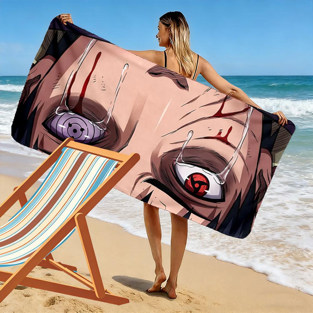 Anime Crying Eyes Towel A must-have beach towel for beach travel