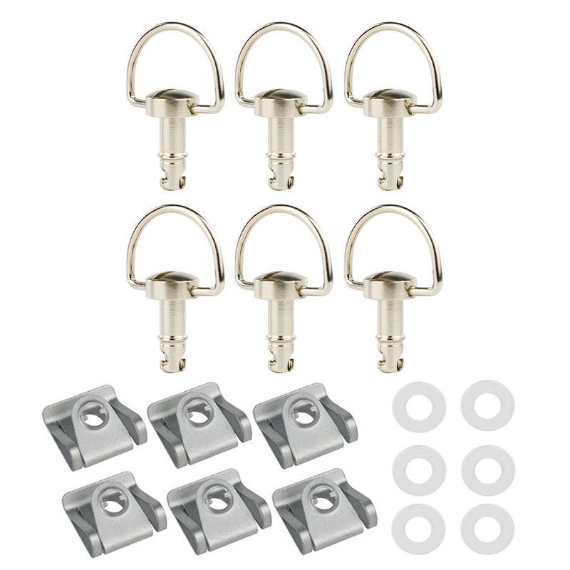 For DUCATI MV Agusta Aprilia Yamaha R1 R6 Honda 17mm Universal Quick Release Fasteners D-RING 1/4 Turn Rivet Fairing Bolts Studs