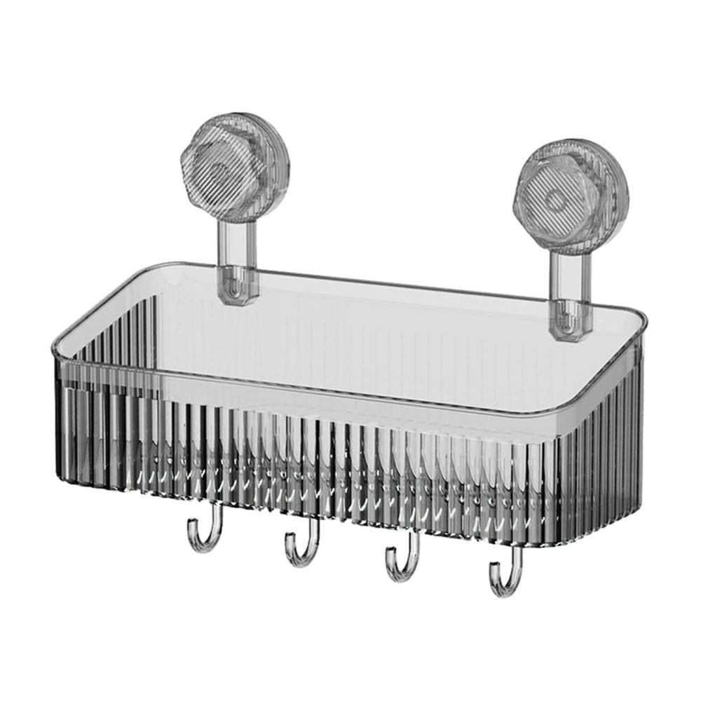 

Душевая кабина с высокой мощностью всасывания, корзина для душа на присосках, простая настенная полка для душа, практичный органайзер для душа серый