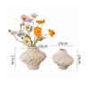 Silver Ceramic Vase Irregular Stone Grains Geometric Slices Flower Vase Flower Arrangement Accessories Home Decoration